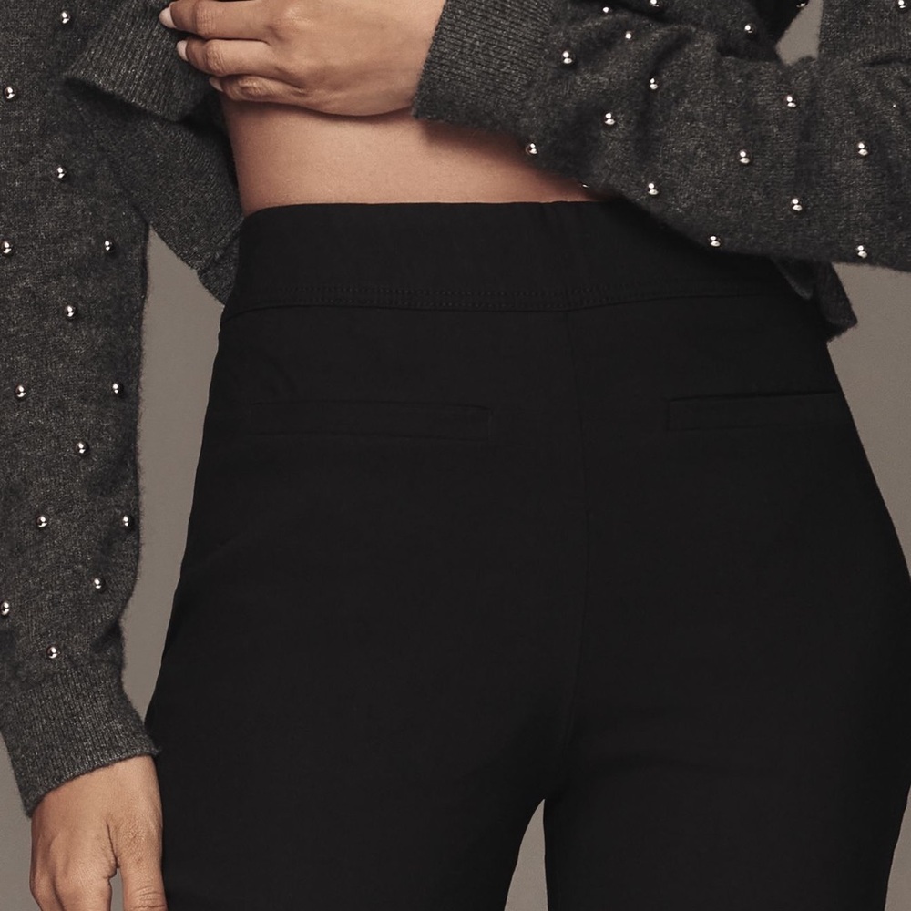 Anthropologie NWT Flare Pants Women Large Black Pull On High Rise Stretch - Picture 4 of 4